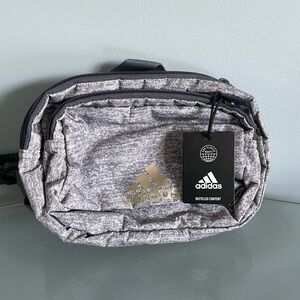 Adidas Gray Belt Bag with Gold Accent